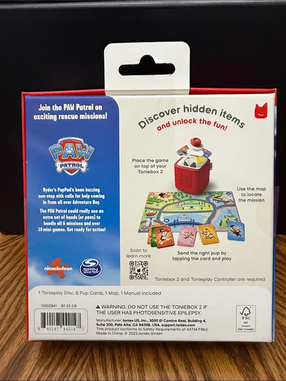 Tonies ToniePlay Paw Patrol Adventure Bay Rescue Heroes Game for Toniebox 2 NIB